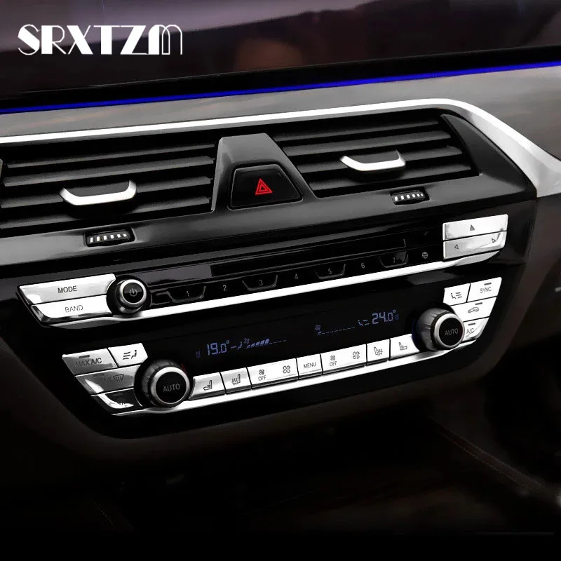 For BMW G30 G38 5 Series Strip Air Conditioning CD Panel Decorative Button Cover Stickers Trim | Автомобили и мотоциклы
