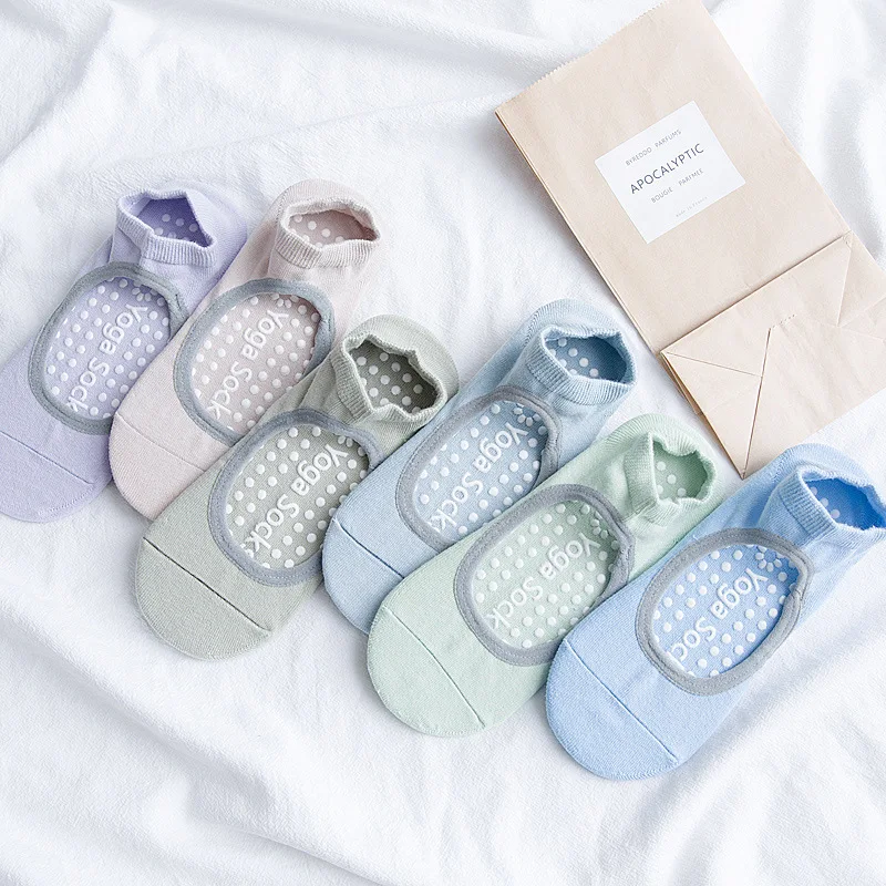 Calcetines de Yoga mujeres Yoga antideslizante calcetines de buena agarre Pilatis Pilates calcetines trampolín Barre de deporte para baile y Fitness cómodo Meia