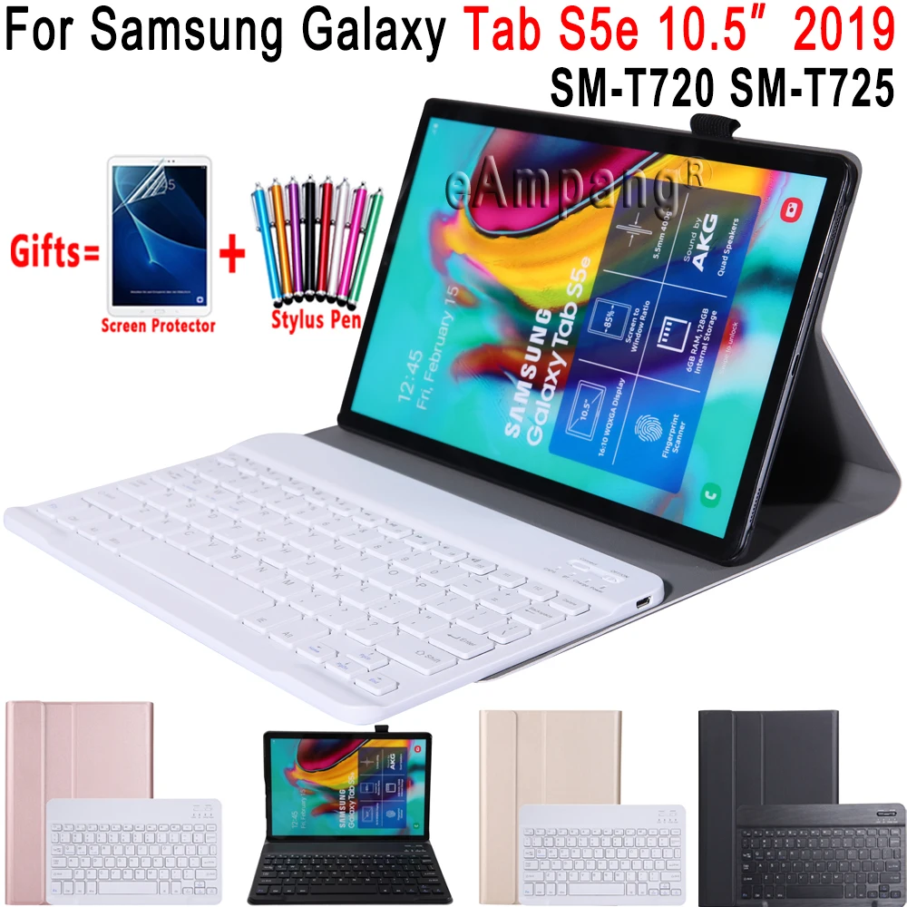 Для samsung Galaxy Tab S5e 10,5 чехол для клавиатуры T720 T725 SM-T720 SM-T725 Bluetooth клавиатура кожаный чехол+ экран Potector