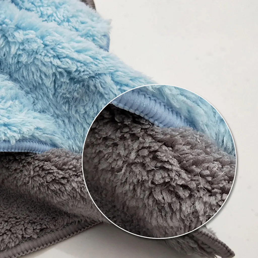 1PCS Easy Clean Car Care Polishing Wash Towel Plush Microfiber Washing Dry Towel Thick Plush Polyester Fiber Cleaning Cloth FDH