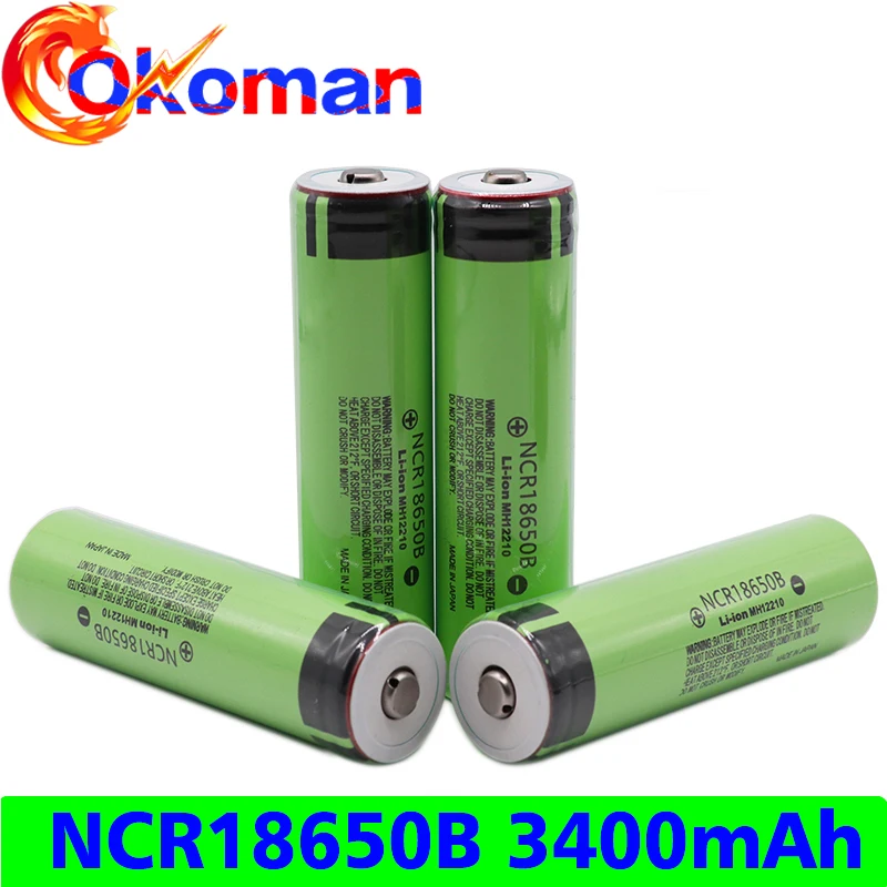 NCR18650B 3,7 в 3400 мАч 18650 перезаряжаемая литиевая батарея для фонарика батареи Бонусная крышка электрические инструменты