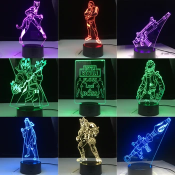

Battle Royale Figure Anime Game Luminous 3D LED Colorful Flash Desk Light 3D Night Lamp Toy for Kids Children Drop Best Products