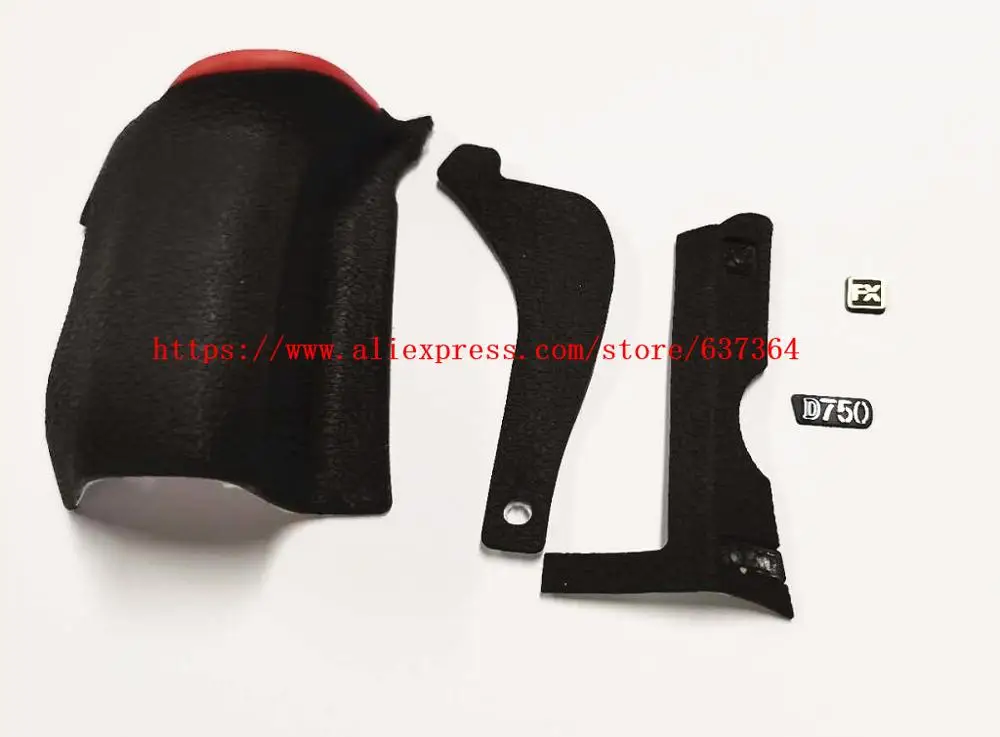 New Grip Rubber Cover Side Set For Nikon D750 +D750 LOGO +FX Rubber Camera Part afbeelding
