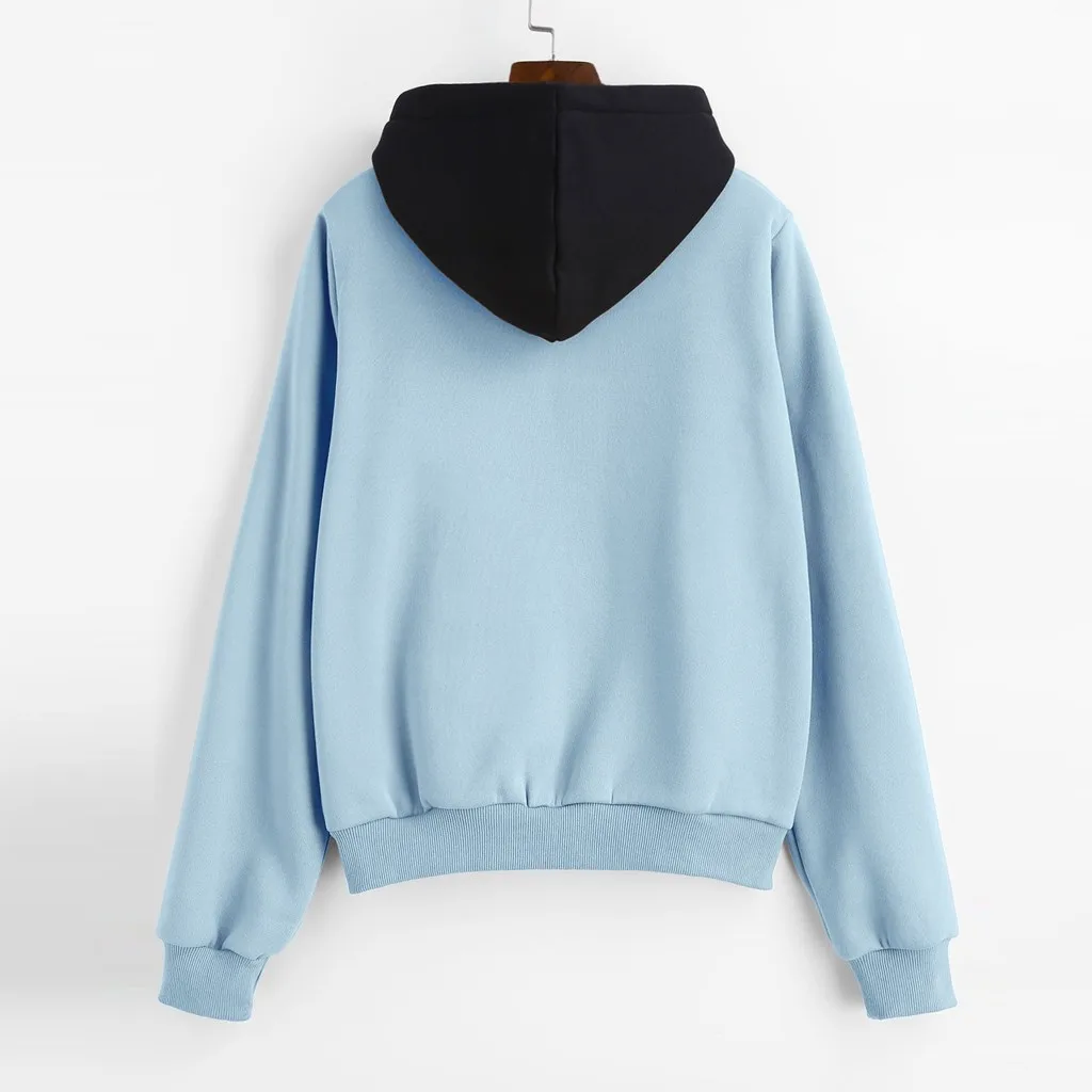 Зимние теплые толстовки с капюшоном, Женская Толстовка С Карманами и длинными рукавами, Harajuku, японская Лоскутная Толстовка с капюшоном, пуловеры для друзей