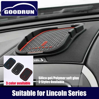 

Car anti slip mat For Lincoln MKX MKC MKZ CONTINENTAL NAVIGATOR dashboard Armrest box LOGO phone holder non slip storage pad