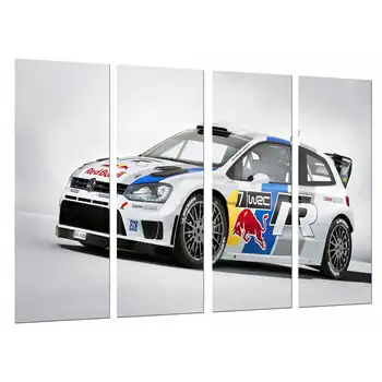 

Sport Competition Rally car, Network Bull Gray,, photo print on wood, modern picture decorative 27090