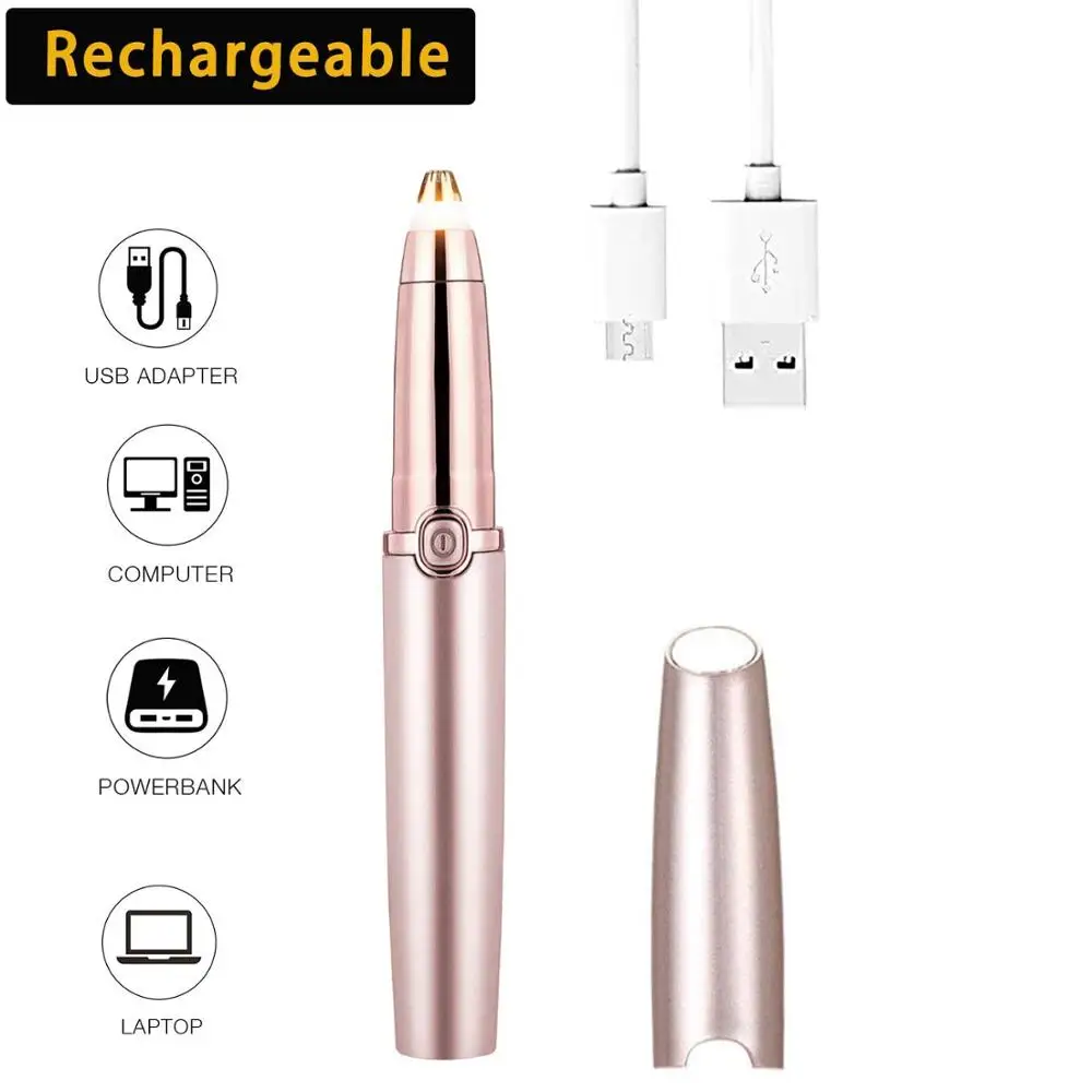 Eyebrow Hair Remover for Women, Eyebrows Hair Removal Electric Trimmer Razor Battery Operated for Smooth Finishing and Painless