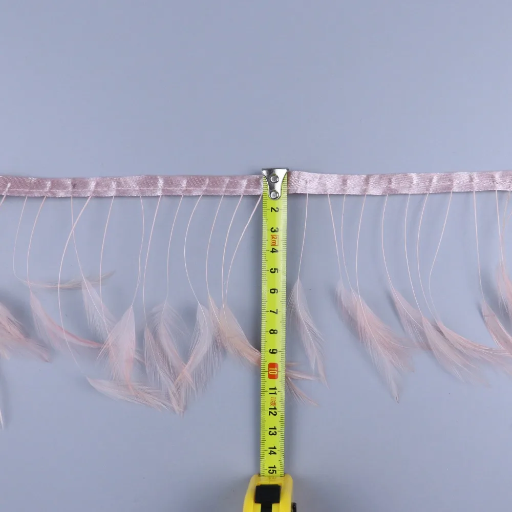 JB0502025 leather pink chicken necklace feather trims 3