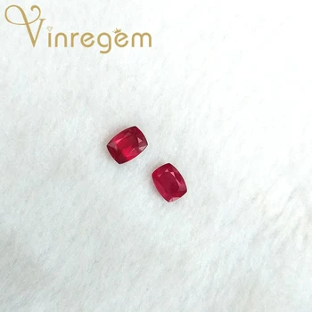 

Vinregem AAAAA Top Quality Natural Cushion Cut 6*8MM Ruby Loose Gemstone DIY Stones Fine Jewelry Wholesale Lots Bulk