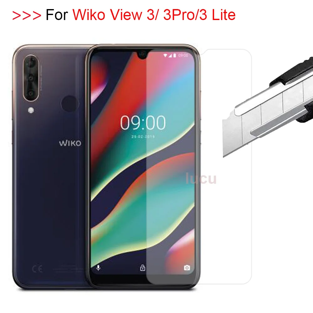 9H 2.5D Закаленное стекло для Wiko VIEW 3 3Pro 3lite Защита экрана Pro Lite от царапин защитная