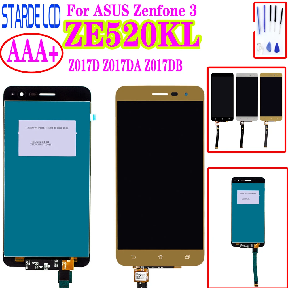Lcd Starde 5 2 Untuk Asus Zenfone 3 Ze520kl Z017d Z017da Z017db Ze 520kl Tampilan Lcd Layar Sentuh Rakitan Digitizer Dengan Bingkai Ponsel Layar Lcd Aliexpress