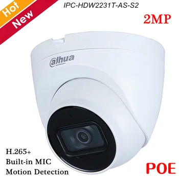 

Dahua 2MP IP Camera POE Outdoor Video Surveillance Security Camera IPC-HDW2231T-AS-S2 30m IR H.265 WDR Built in MIC