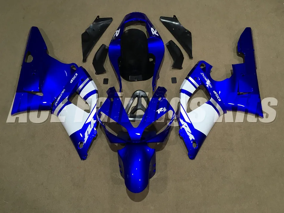 New Fairings Kits Fit For Yamaha YZF 1000 R1 00 01 YZF-R1 2000 2001 ABS Plastic Motorcycle Fairing set Cowling white blue | Автомобили и