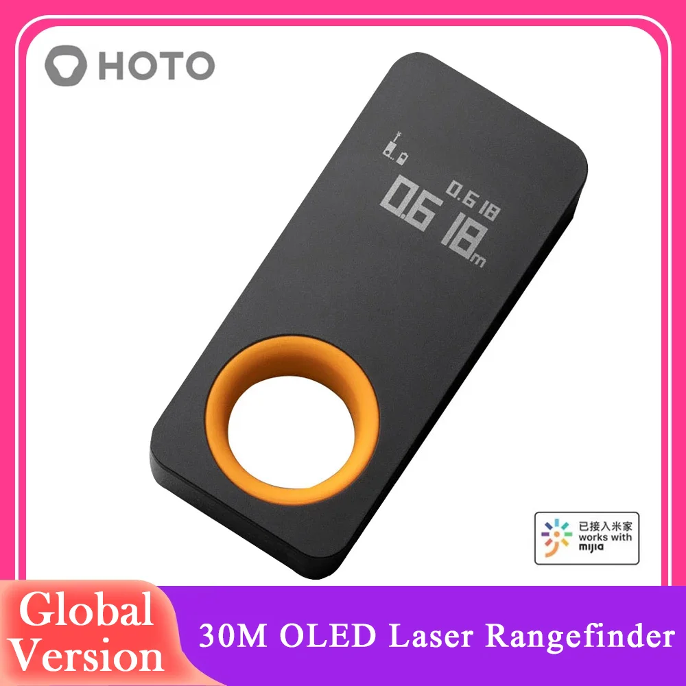 Лазерная рулетка Xiaomi HOTO дальномер 30 м светодиодный дисплей линейка работает с