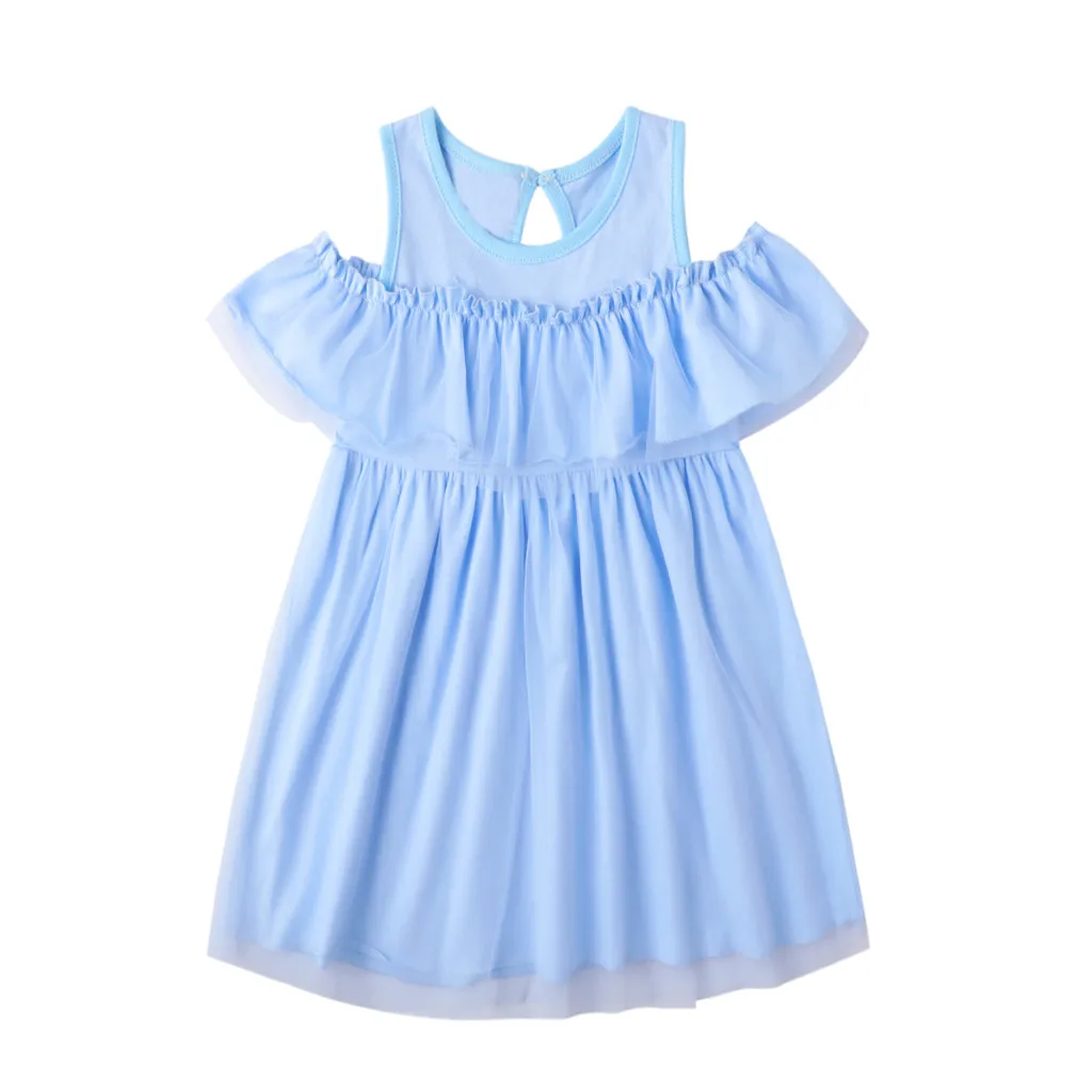 Летнее платье для девочек; одежда для малышей; коллекция года; детское повседневное фатиновое летнее платье для маленьких принцесс; одежда; Vestidos Infantil