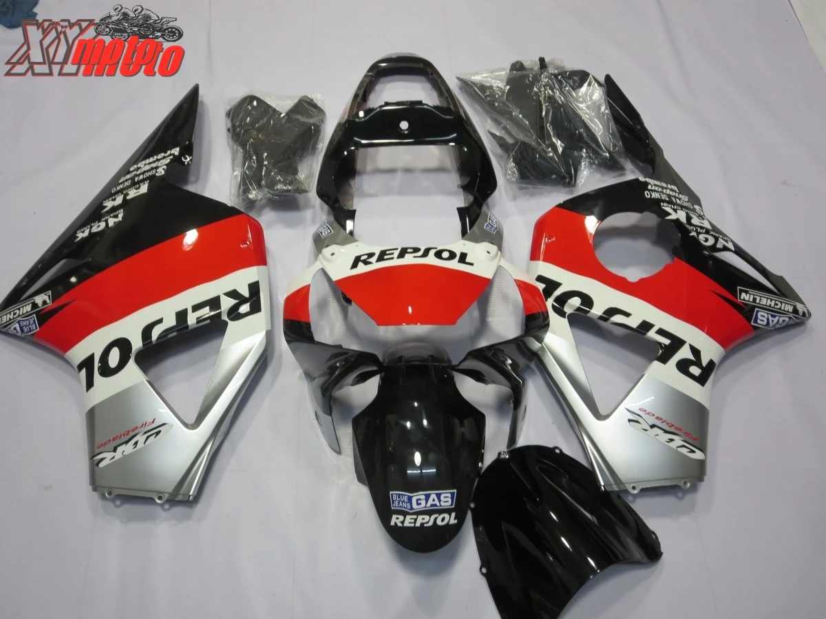 

Motorcycle ABS Fairing Kit For Honda CBR954R 2002-2003 Injection ABS plastic Fairings CBR 954 02-03 Silver Repsol Bodyworks