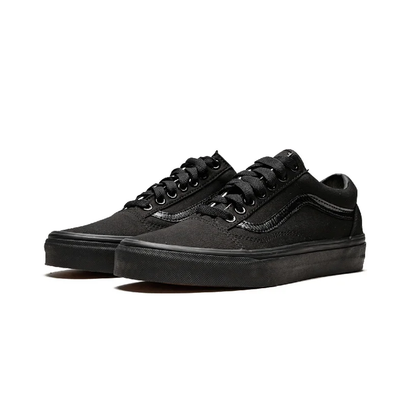 VANS OLD SKOOL zapatos de para hombres y mujeres negro clásico de al aire libre zapatillas de lona de corte bajo VN000D3HBKA| | - AliExpress