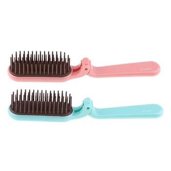 

Portable Folding Hairbrush Anti-static Pocket Detangling Massage Travel Comb