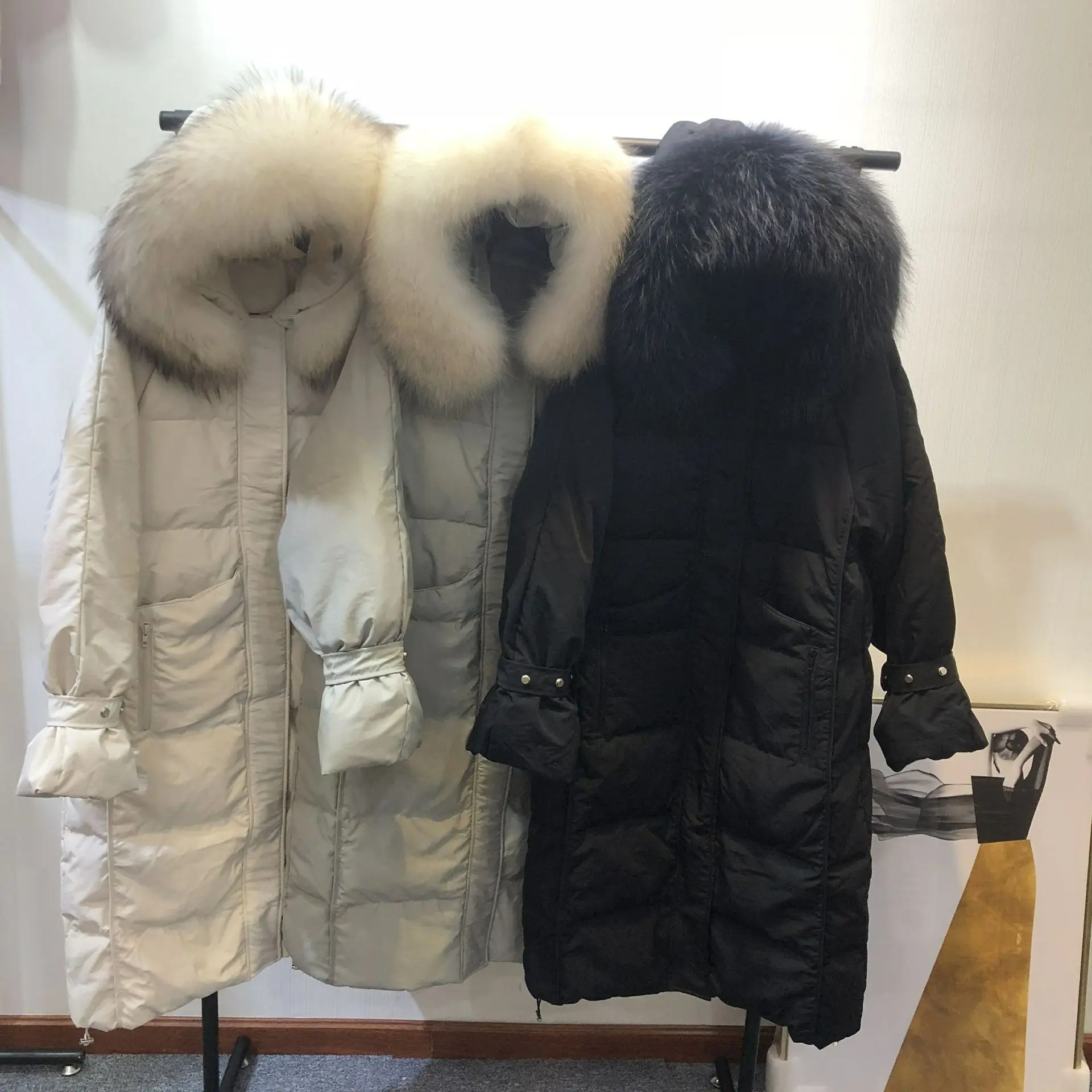 Winter New Style South Korea Dongdaemun WOMEN'S down Jacket Women's Long-Sleeve Loose-Fit down Coat Thick Coat