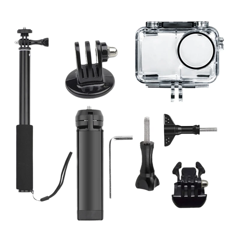 

Extended Self-Timer Pole+Small Metal Tripod+Round Waterproof Shell Package for Osmo Action