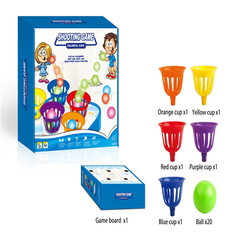 

Brain Big Battle Children'S Educational Desktop Shooting Five-color Cup Toy Shooting Game Machine Five-color Shooting Cup