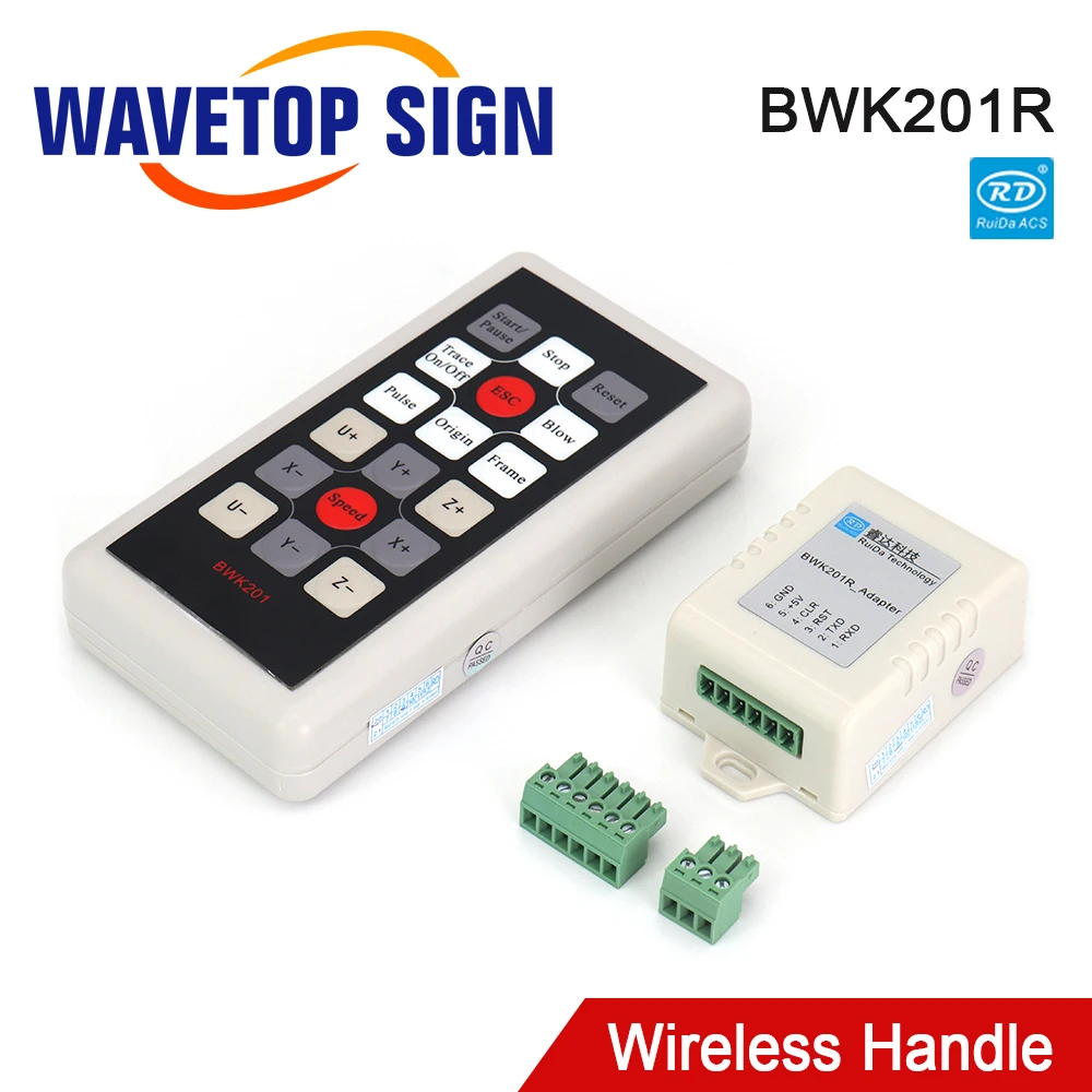 

WaveTopSign Ruida Wireless Operating Handle BWK201R for RDC6442G RDC6442S Co2 Laser Controller
