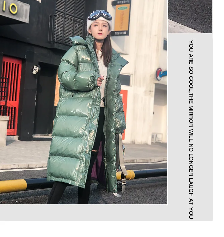 Зимняя куртка женская парка длинное хлопковое пальто Модная свободная хлопковая стеганая куртка Женская Толстая теплая верхняя одежда с капюшоном уличная