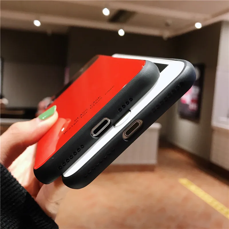 Однотонный зеркальный чехол для макияжа для iPhone XR XS MAX 7 8 Plus TPU+ PC задняя крышка стеклянный чехол для телефона для iPhone X 6 6S Plus 7 8 чехол