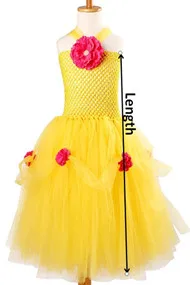 Belle Princess Tutu Dresses Flower Girl Tulle Fairy Ball Gown Baby Girl Pageant Party Fancy Clothes Halloween Costume Vestidos0_副本 (2)