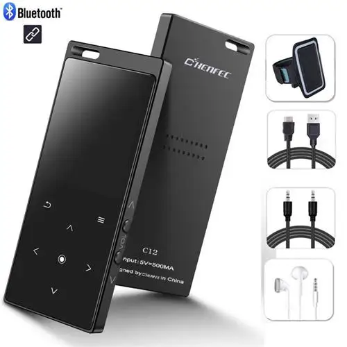 Package A Bluetooth 4,2 MP4 плеер с динамиком 1,8 дюймовый экран сенсорная кнопка MP4 видео плеер Поддержка FM, рекордер, SD/TF карта до 128 ГБ - Цвет: Package A