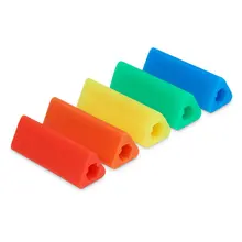 Mordedor triangular de silicone, pinças triangulares, caneta de mastigar, brinquedo sensorial, com 10 peças