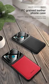 

10PCS Leather plexiglass cases for xiaomi redmi note 9s 9 s pro max note9s case shockproof back cover on readmi note 8 pro 8t