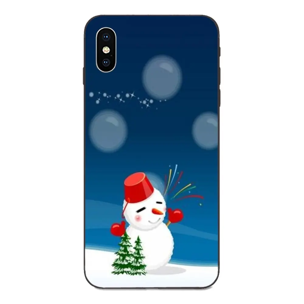 Мультяшный Рождественский снеговик для Xiaomi mi x Max Note 2 2S 3 S 5X6 6X8 9 9T SE A1 A2 A3 CC9e Lite Play Pro