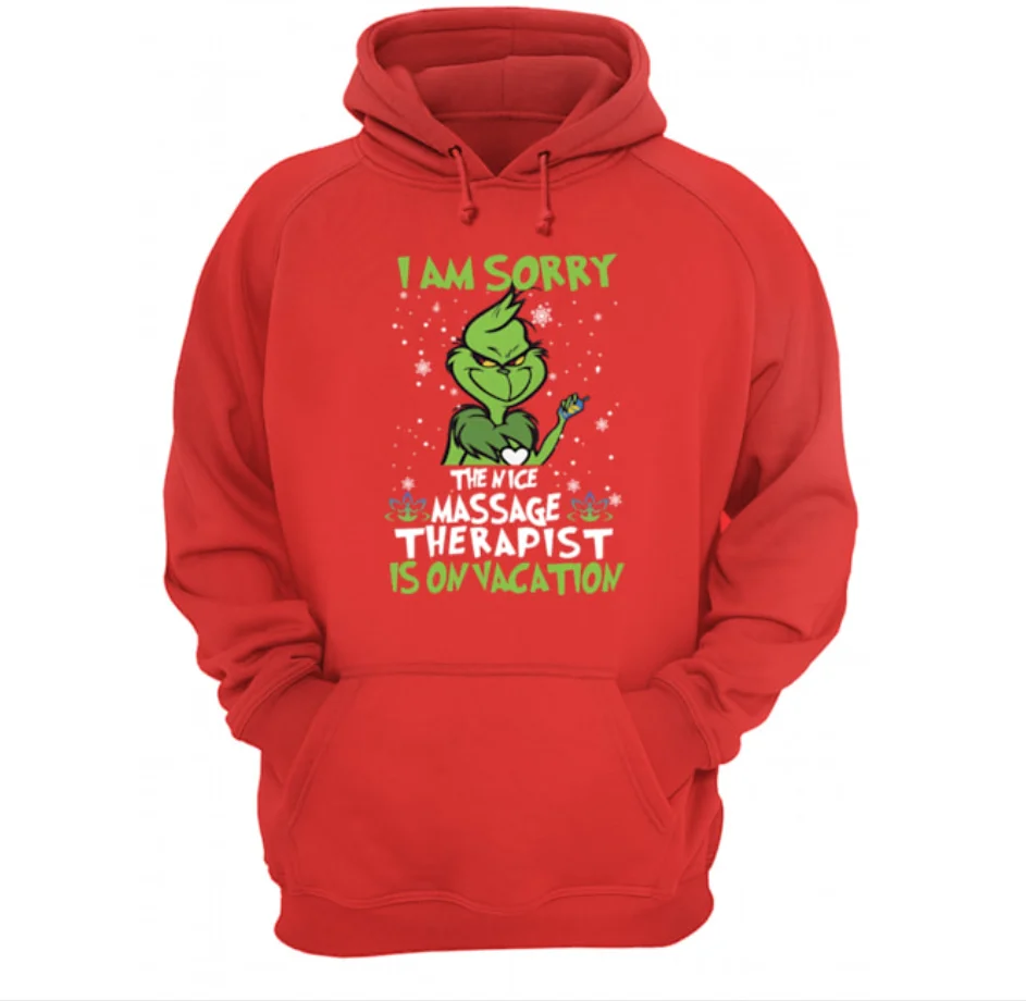 Grinch мне жаль, хороший массажист на каникулах унисекс толстовка с капюшоном