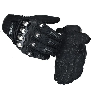 

Metal Knuckle Armor Motorcycle Riding Gloves Off-road Racing Motos Full finger