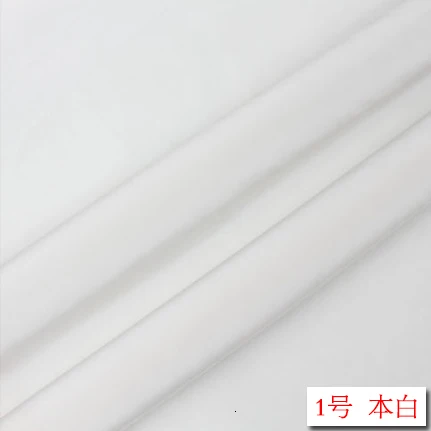 50 см/лот сплошной цвет натуральный шелк тканевый креп De Chine натуральный шелк обе ширина 140 см 24 цвета s - Color: white
