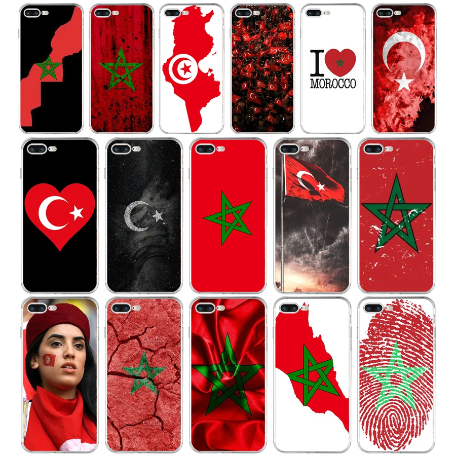 225Fg Marocco Flag Custodia Morbida In Silicone Tpu Per Apple Iphone5 5S Se 6 6S 7 8 Plus X Xr Xs Max
