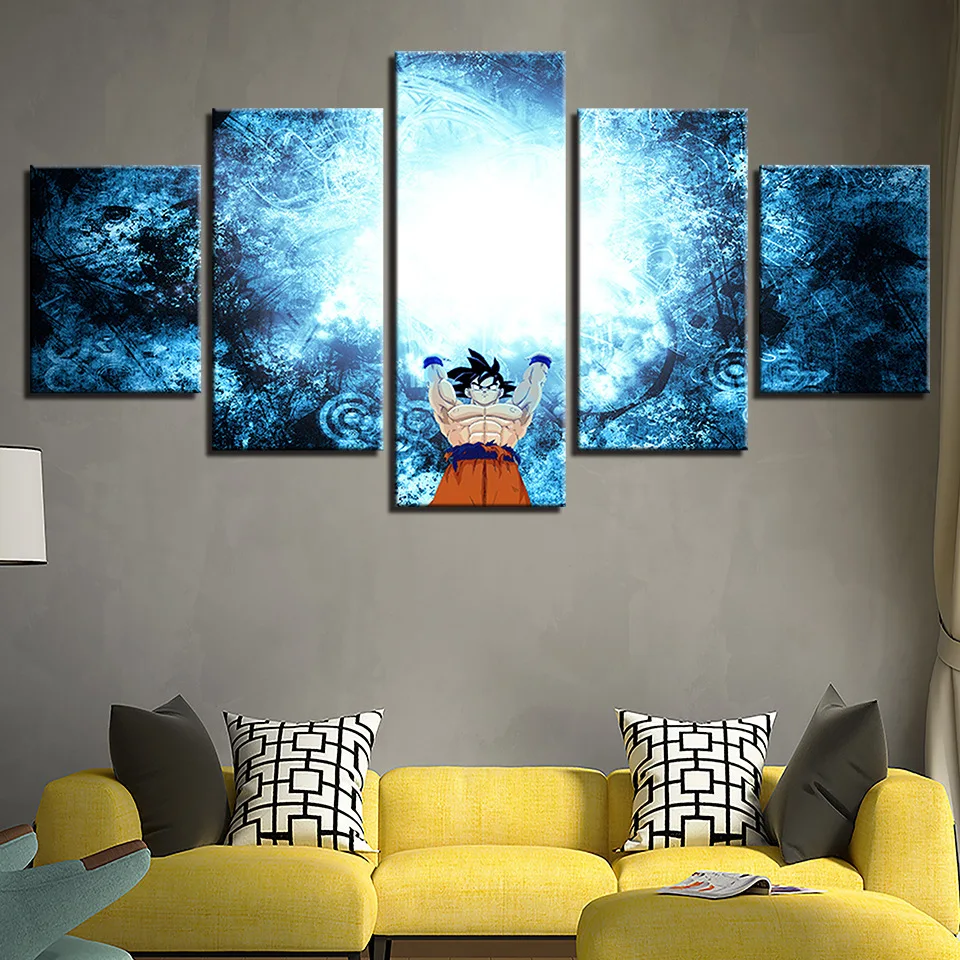 Dragon Ball плакаты на стену изображения для Гостиная картины 5 штук Son Goku Saiyan аниме
