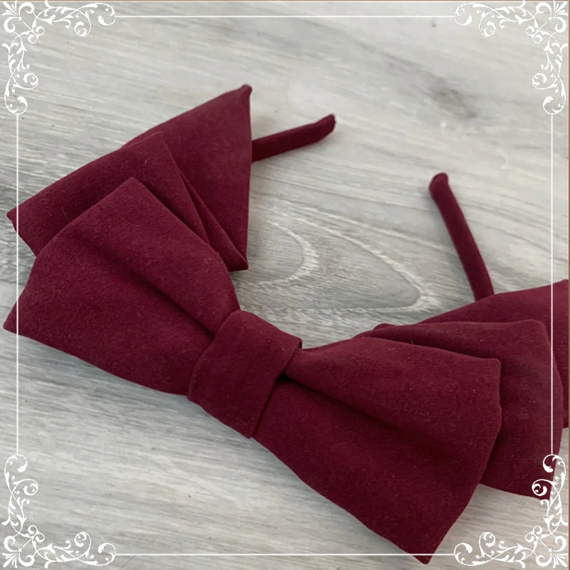 

Japanese Lolita Girl's Sweet Lolita Lovely Princess Hairband Bow Kc Headdress Bowknot Red Black Anime Cute Cosplay Headwear