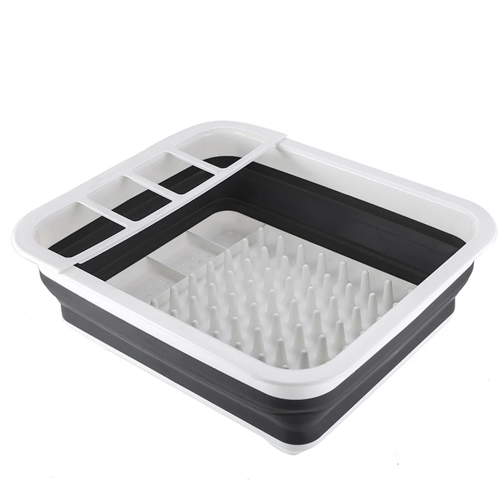 Пластиковая Складная корзина для слива походная посуда стойка посуды ванна с