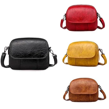 

Single Shoulder Messenger Bag Female Mini Personality Soft Leather Multi-Layer Small Bag