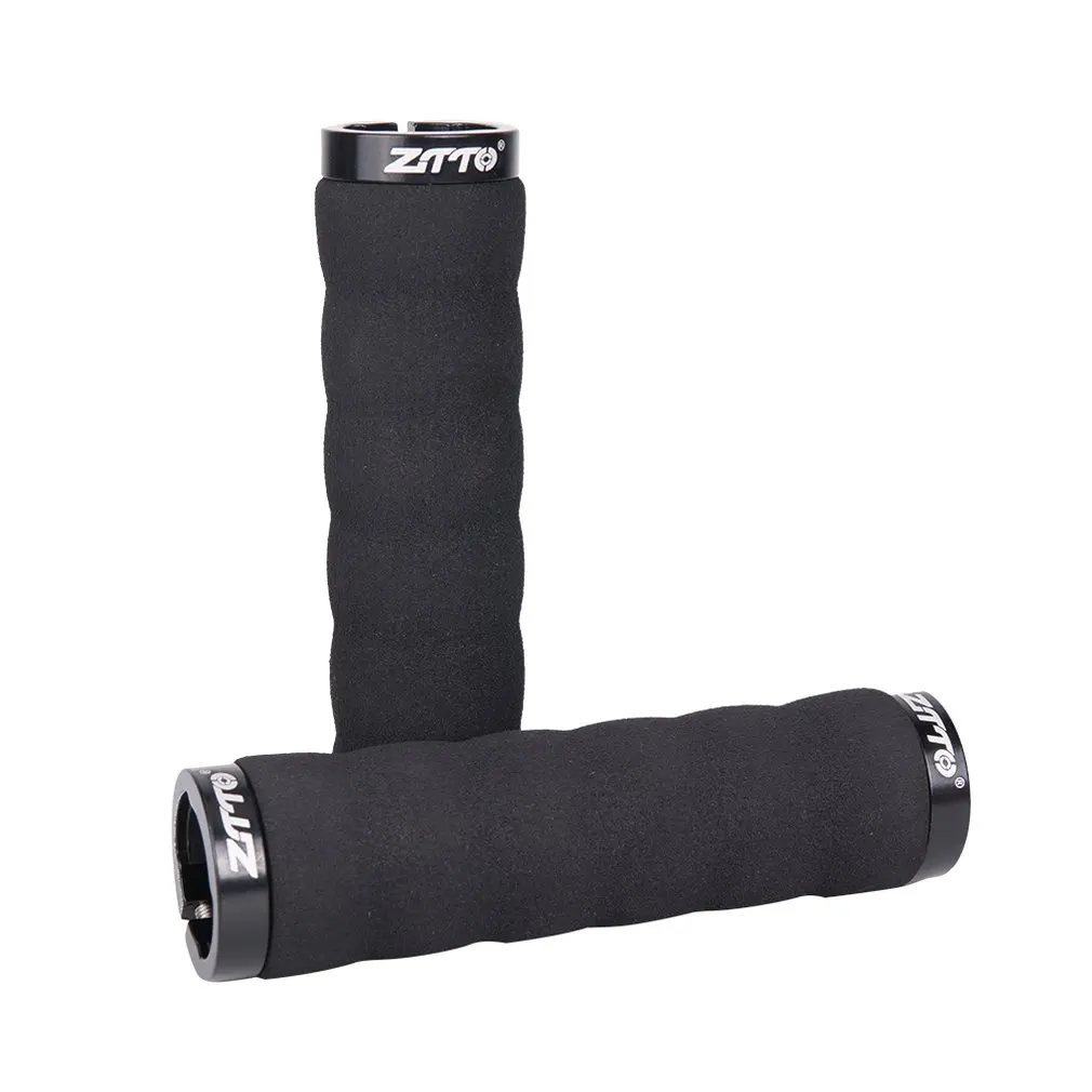 

MTB Comfortable sponge Shock-Proof Anti-Slip LOCK Grips Ergonomics design for Mountain Bike Bicycle with Bar Plug 1 Pair