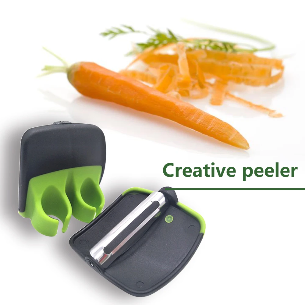 

1PC Kitchen Finger Cots Peeler Fruit Knife Peeler Convenient and Quick Potato Carrot Cucumber Peeling Tool Kitchen Accessories