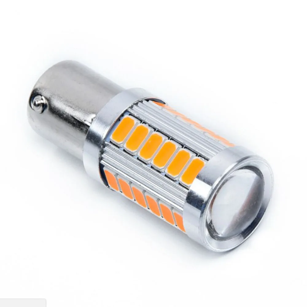 12V BAU15S PY21W 1156PY Авто Янтарный 33SMD светодиодный индикатор поворота светильник комплект