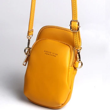 

Female Messenger Bag Ladies Mini PU Leather Crossbody Bags Phone Package Coin Purse Ladies Wallet For Women High Quality