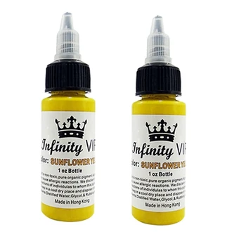 

2Pcs 30Ml/Bottle Professional Tattoo Pigment Pure Plant Small Tattoo Pigment Inks Safe Half Permanent Paints