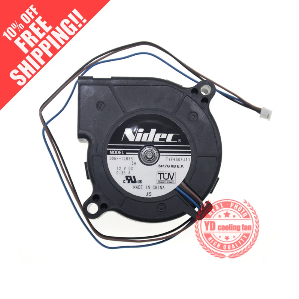 

Новый NIDEC D06F-12BS1 08B двойной шарикоподшипник 6025 12V 0.33A проектор Вентилятор охлаждения
