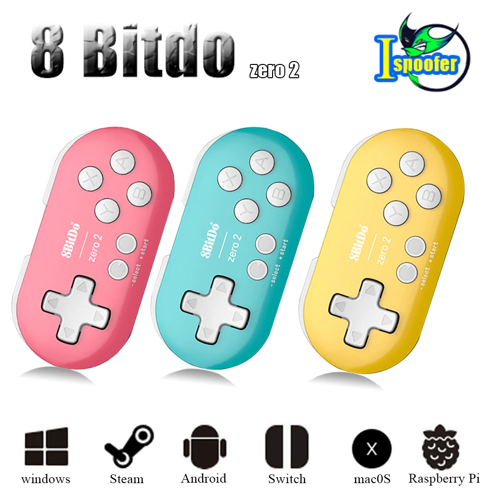 Мини-геймпад 8bitdo Zero 2 Bluetooth совместимый с Nintendo Switch Windows Android macOS | Электроника