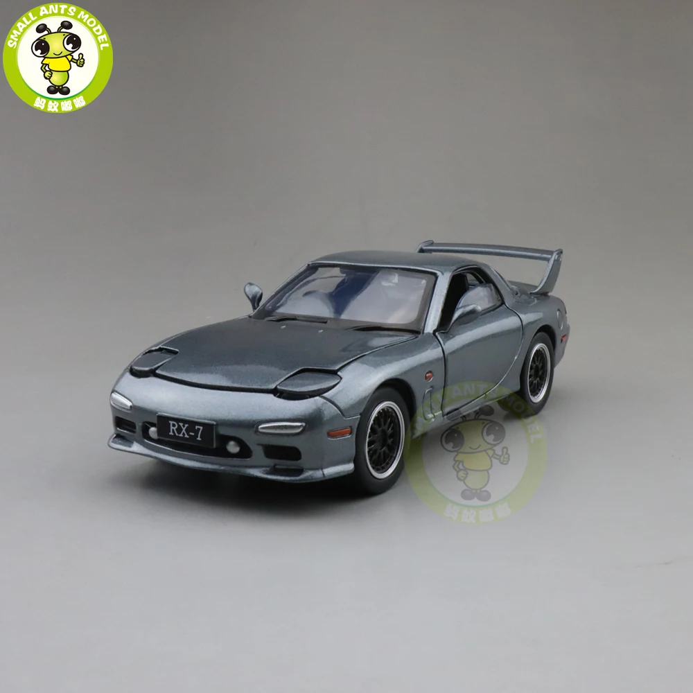 1/32 JACKIEKIM MAZDA RX-7 RX 7 литая модель автомобиля игрушки для детей Детское звуковое освещение подарки