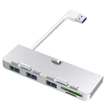Rocketek Aluminum Alloy USB 3.0 Hub 3 Port Adapter Splitter with SD/TF Card Reader for iMac 21.5 27 PRO Slim Unibody Computer 1